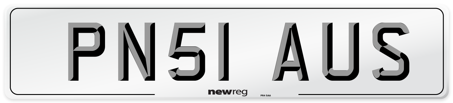 PN51 AUS Number Plate from New Reg